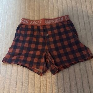 American Eagle Outfitters Plaid Sleep Shorts - Red and Black